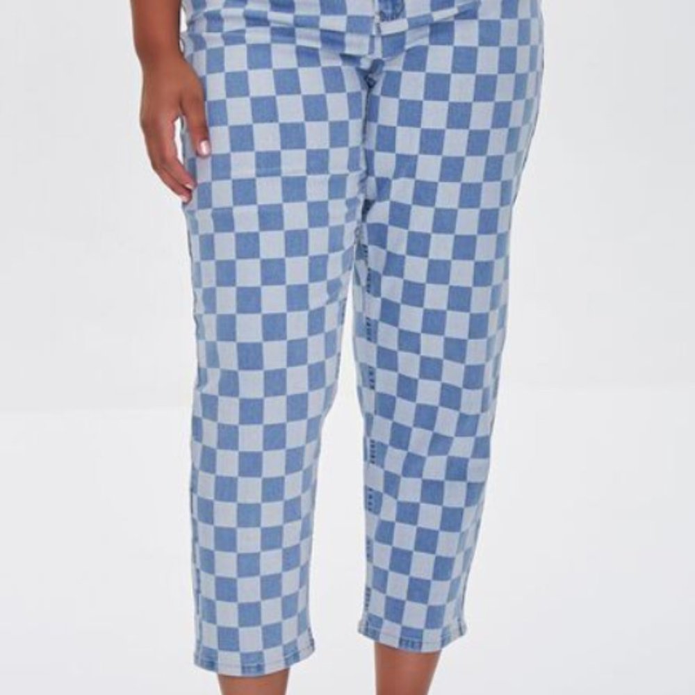 Forever 21 checkered jeans size 16 - Picture 7 of 10